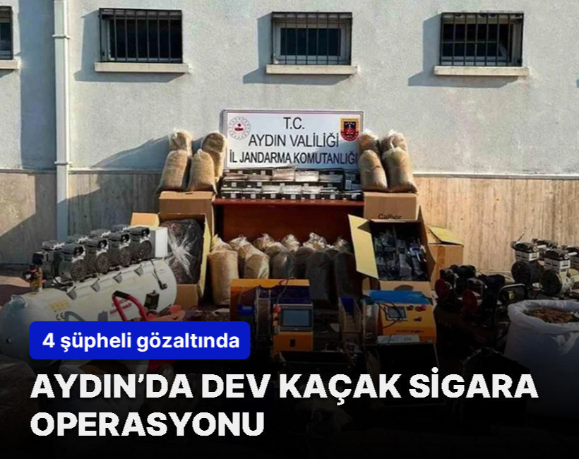 Aydın'da kaçak sigara operasyonu! 4 şüpheli yakalandı