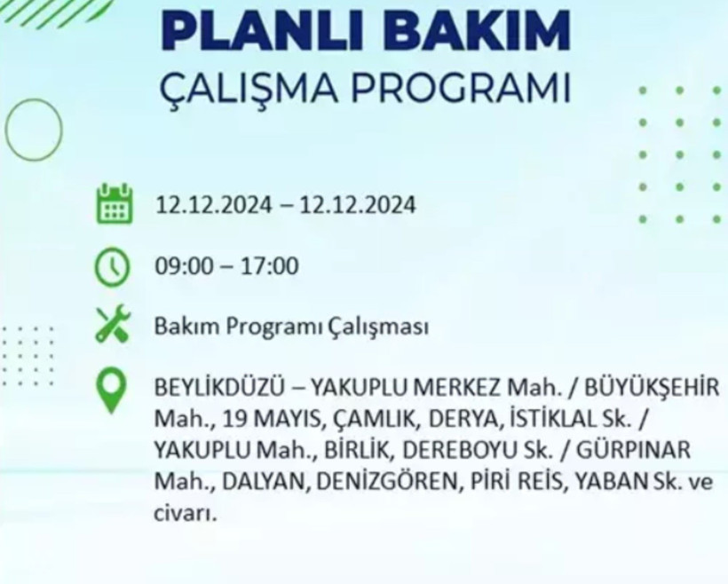 12 ARALIK İSTANBUL ELEKTRİK KESİNTİSİ 2024: BEDAŞ uyardı! Elektrikler ne zaman gelecek? - Resim: 40