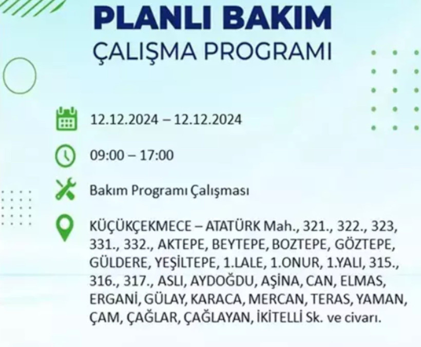 12 ARALIK İSTANBUL ELEKTRİK KESİNTİSİ 2024: BEDAŞ uyardı! Elektrikler ne zaman gelecek? - Resim: 17