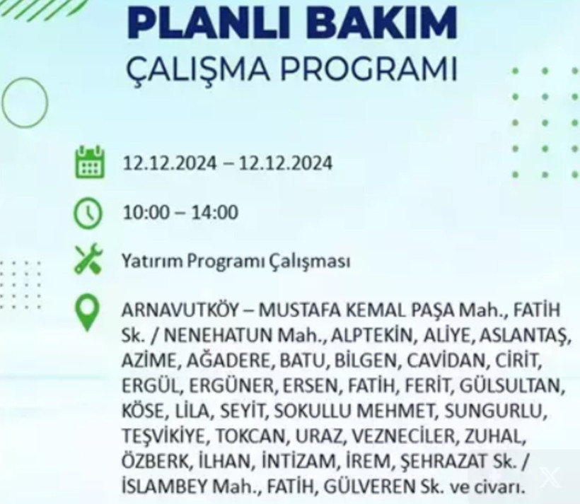 12 ARALIK İSTANBUL ELEKTRİK KESİNTİSİ 2024: BEDAŞ uyardı! Elektrikler ne zaman gelecek? - Resim: 51