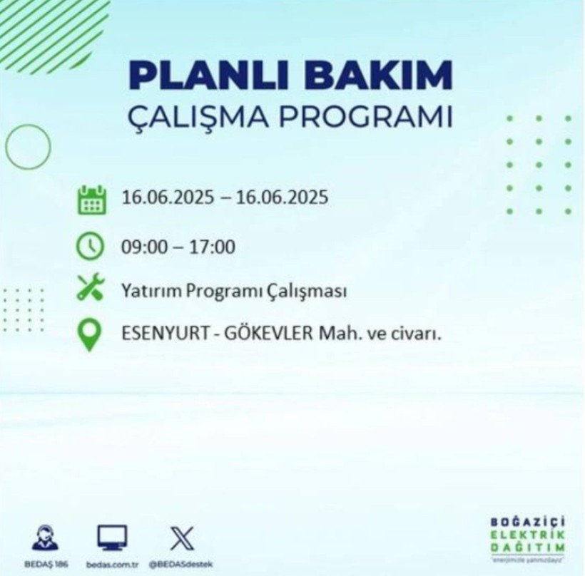 İSTANBUL ELEKTRİK KESİNTİSİ 16 HAZİRAN 2025 || Bahçelievler, Zeytinburnu, Bağcılar, Sultangazi’de elektrikler ne zaman gelecek? - Resim: 29