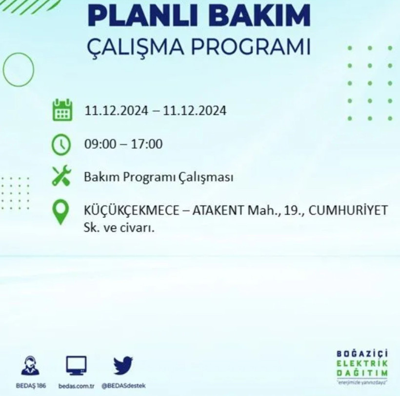 11 ARALIK İSTANBUL PLANLI ELEKTRİK KESİNTİLERİ 2024: Elektrikler ne zaman gelecek? BEDAŞ açıkladı - Resim: 21