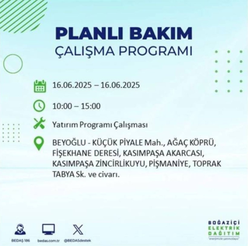 İSTANBUL ELEKTRİK KESİNTİSİ 16 HAZİRAN 2025 || Bahçelievler, Zeytinburnu, Bağcılar, Sultangazi’de elektrikler ne zaman gelecek? - Resim: 35