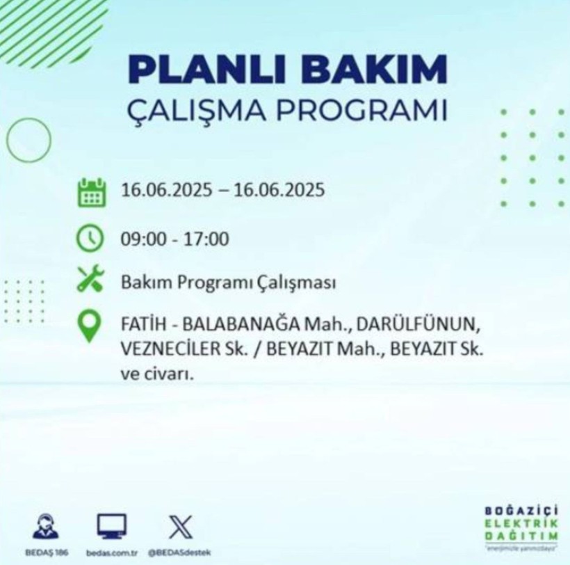 İSTANBUL ELEKTRİK KESİNTİSİ 16 HAZİRAN 2025 || Bahçelievler, Zeytinburnu, Bağcılar, Sultangazi’de elektrikler ne zaman gelecek? - Resim: 49