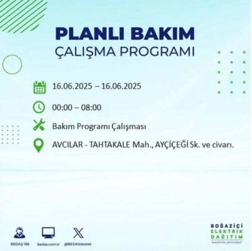 İSTANBUL ELEKTRİK KESİNTİSİ 16 HAZİRAN 2025 || Bahçelievler, Zeytinburnu, Bağcılar, Sultangazi’de elektrikler ne zaman gelecek? - Resim: 2