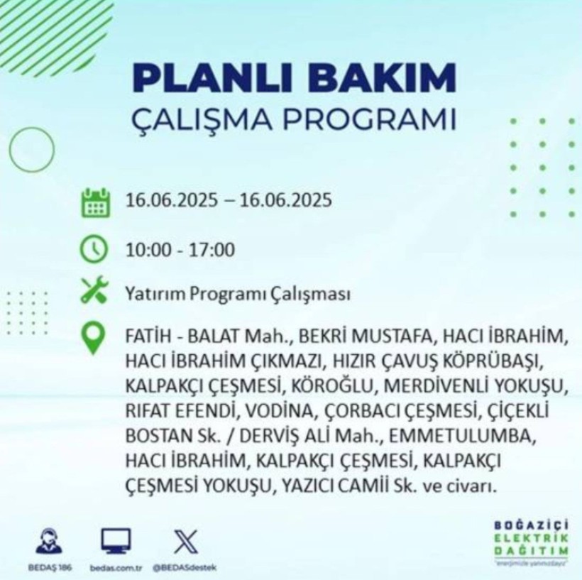 İSTANBUL ELEKTRİK KESİNTİSİ 16 HAZİRAN 2025 || Bahçelievler, Zeytinburnu, Bağcılar, Sultangazi’de elektrikler ne zaman gelecek? - Resim: 56