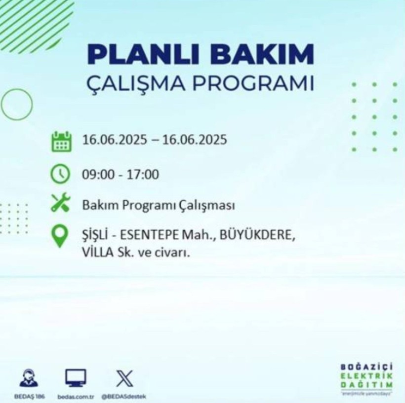 İSTANBUL ELEKTRİK KESİNTİSİ 16 HAZİRAN 2025 || Bahçelievler, Zeytinburnu, Bağcılar, Sultangazi’de elektrikler ne zaman gelecek? - Resim: 81