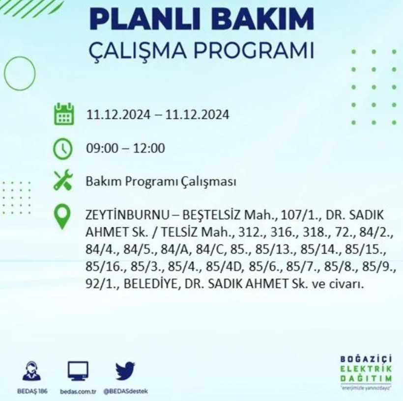 11 ARALIK İSTANBUL PLANLI ELEKTRİK KESİNTİLERİ 2024: Elektrikler ne zaman gelecek? BEDAŞ açıkladı - Resim: 25