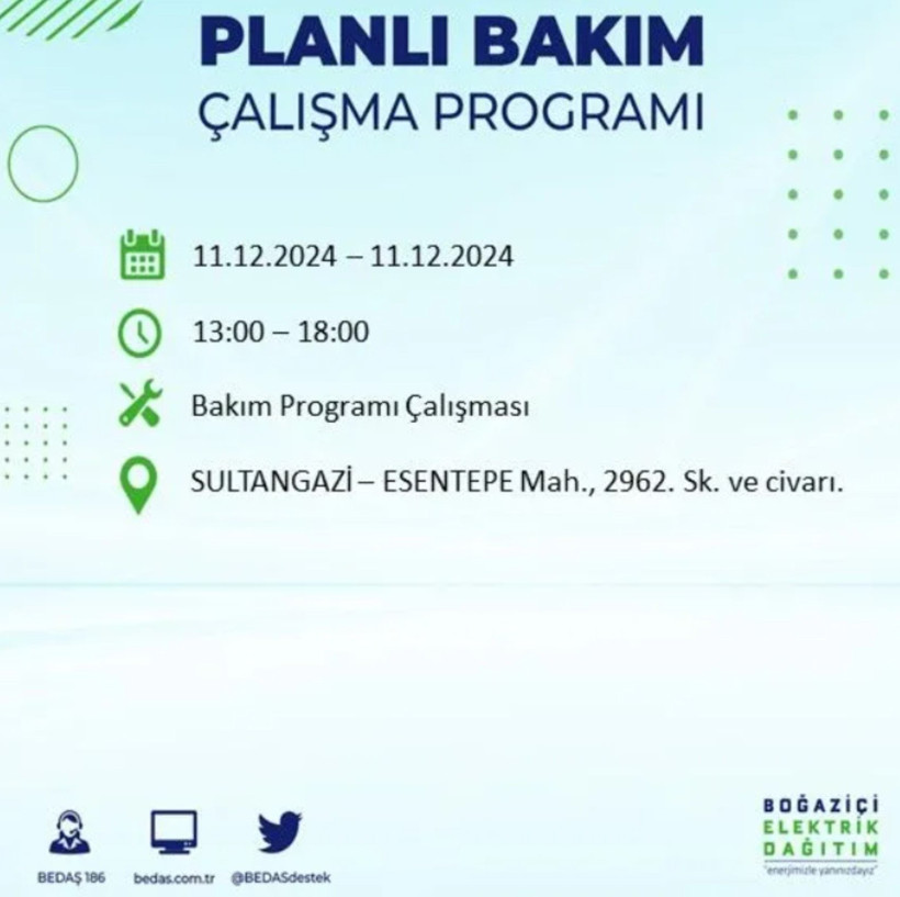 11 ARALIK İSTANBUL PLANLI ELEKTRİK KESİNTİLERİ 2024: Elektrikler ne zaman gelecek? BEDAŞ açıkladı - Resim: 30