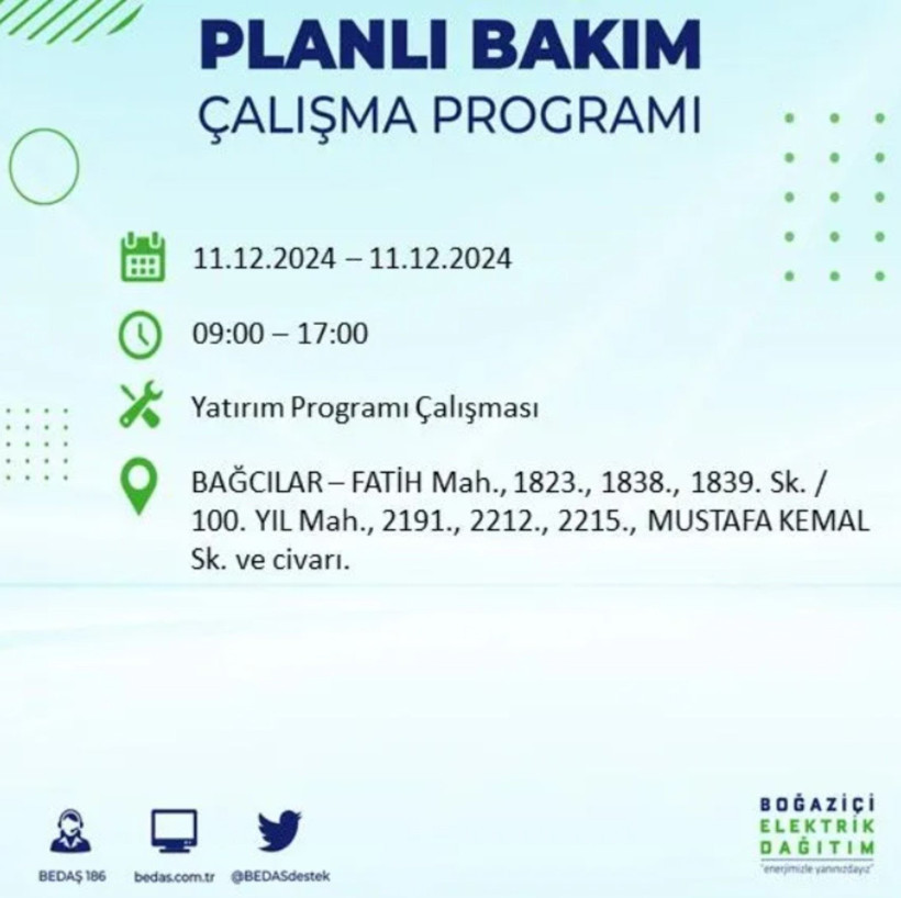 11 ARALIK İSTANBUL PLANLI ELEKTRİK KESİNTİLERİ 2024: Elektrikler ne zaman gelecek? BEDAŞ açıkladı - Resim: 20