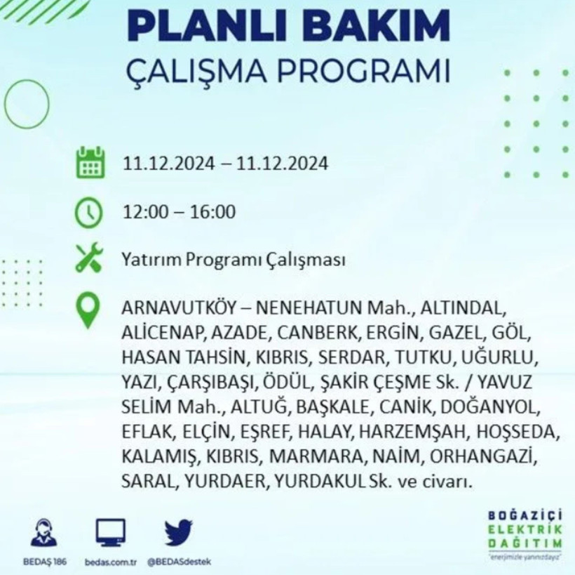 11 ARALIK İSTANBUL PLANLI ELEKTRİK KESİNTİLERİ 2024: Elektrikler ne zaman gelecek? BEDAŞ açıkladı - Resim: 16