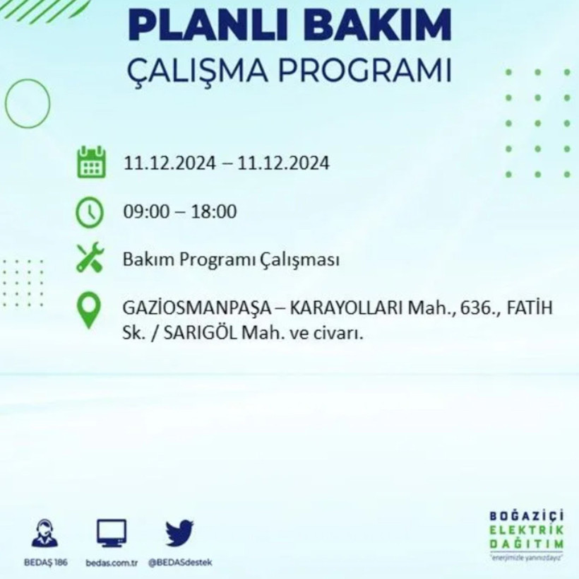 11 ARALIK İSTANBUL PLANLI ELEKTRİK KESİNTİLERİ 2024: Elektrikler ne zaman gelecek? BEDAŞ açıkladı - Resim: 34