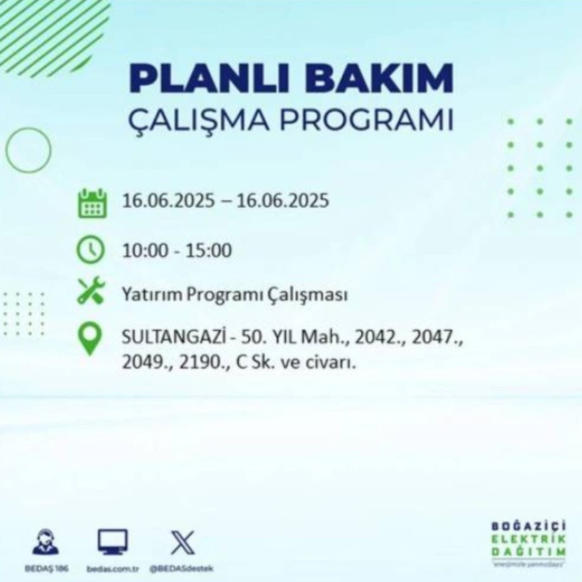İSTANBUL ELEKTRİK KESİNTİSİ 16 HAZİRAN 2025 || Bahçelievler, Zeytinburnu, Bağcılar, Sultangazi’de elektrikler ne zaman gelecek? - Resim: 77