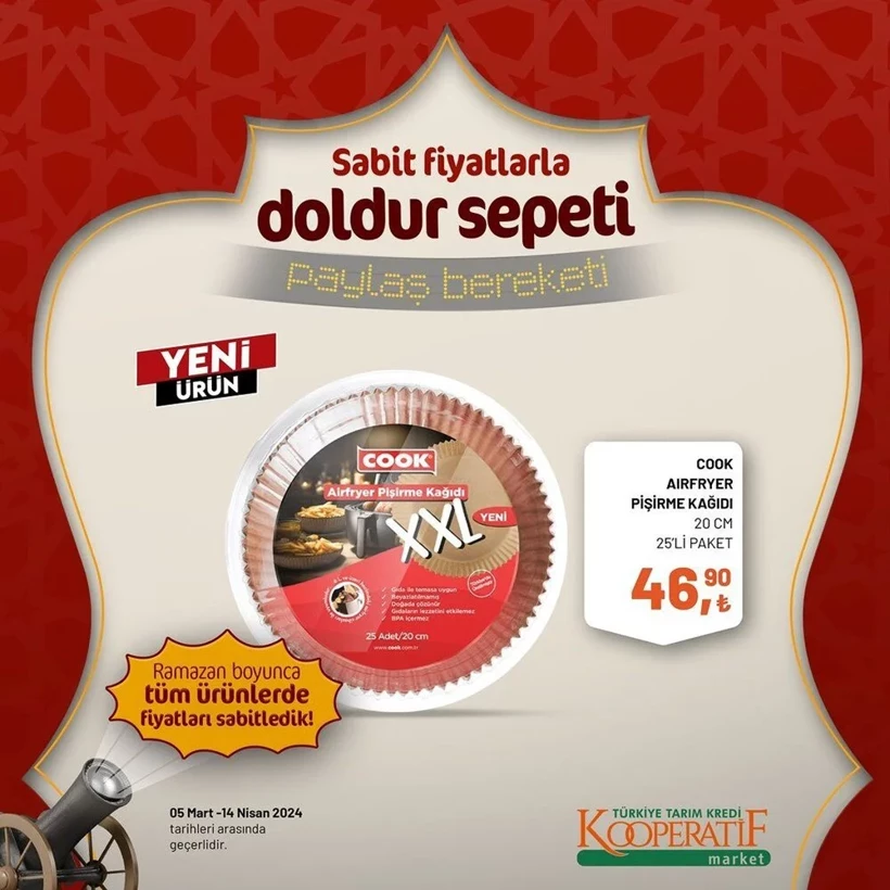 Tarım Kredi Kooperatif Market Ramazan ayı indirimleri! Kooperatif Market 24 Mart-14 Nisan 2024 indirimli ürünler - Resim: 84