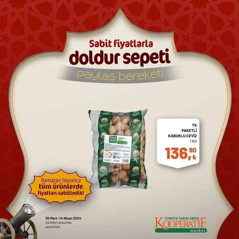 Tarım Kredi Kooperatif Market Ramazan ayı indirimleri! Kooperatif Market 24 Mart-14 Nisan 2024 indirimli ürünler - Resim: 47
