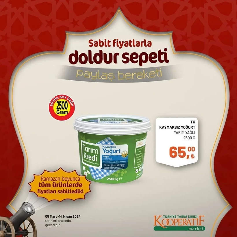 Tarım Kredi Kooperatif Market Ramazan ayı indirimleri! Kooperatif Market 24 Mart-14 Nisan 2024 indirimli ürünler - Resim: 28