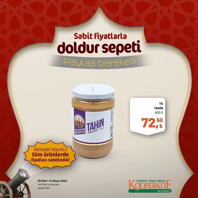 Tarım Kredi Kooperatif Market Ramazan ayı indirimleri! Kooperatif Market 24 Mart-14 Nisan 2024 indirimli ürünler - Resim: 27