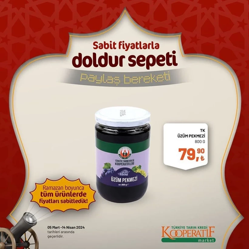 Tarım Kredi Kooperatif Market Ramazan ayı indirimleri! Kooperatif Market 24 Mart-14 Nisan 2024 indirimli ürünler - Resim: 24