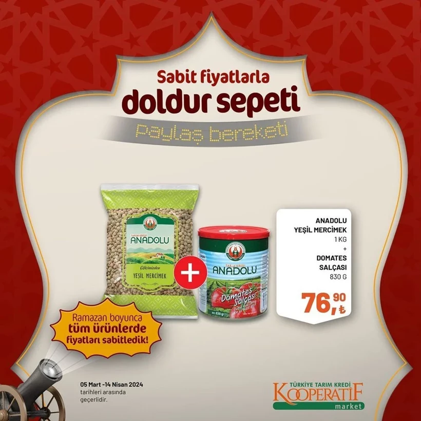 Tarım Kredi Kooperatif Market Ramazan ayı indirimleri! Kooperatif Market 24 Mart-14 Nisan 2024 indirimli ürünler - Resim: 12