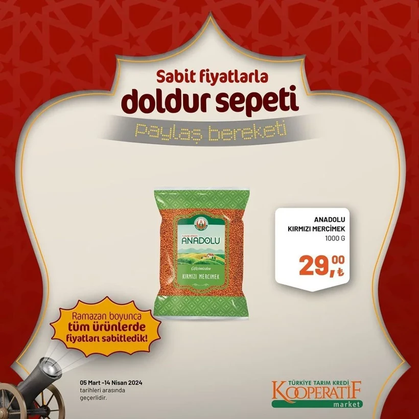 Tarım Kredi Kooperatif Market Ramazan ayı indirimleri! Kooperatif Market 24 Mart-14 Nisan 2024 indirimli ürünler - Resim: 5