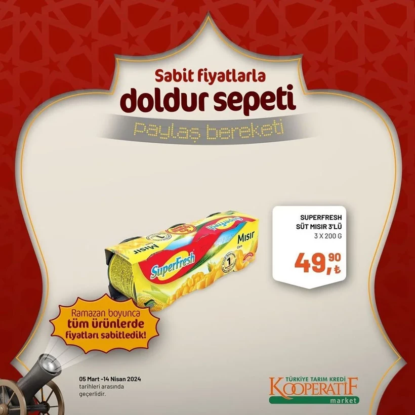 Tarım Kredi Kooperatif Market Ramazan ayı indirimleri! Kooperatif Market 24 Mart-14 Nisan 2024 indirimli ürünler - Resim: 19