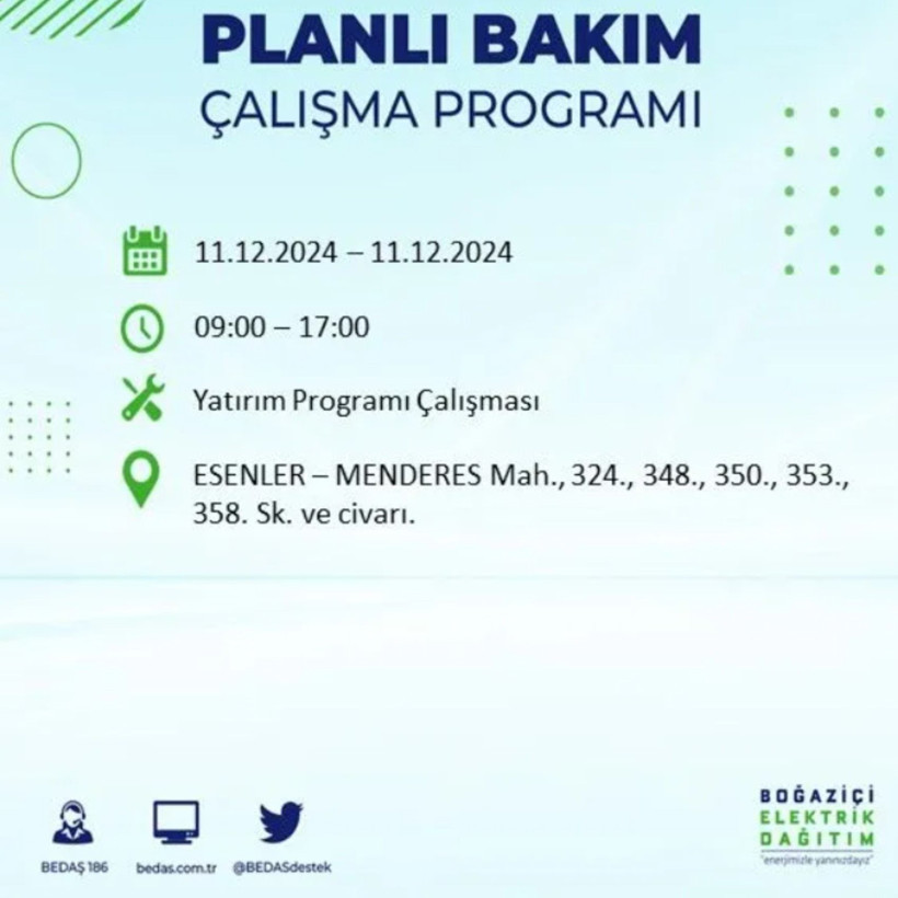11 ARALIK İSTANBUL PLANLI ELEKTRİK KESİNTİLERİ 2024: Elektrikler ne zaman gelecek? BEDAŞ açıkladı - Resim: 5