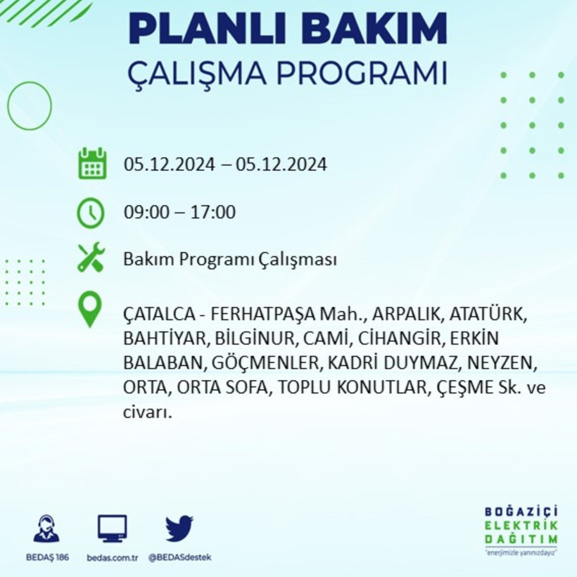 İSTANBUL 5 ARALIK ELEKTRİK KESİNTİSİ 2024: Elektrikler ne zaman gelecek? BEDAŞ açıkladı! - Resim: 32