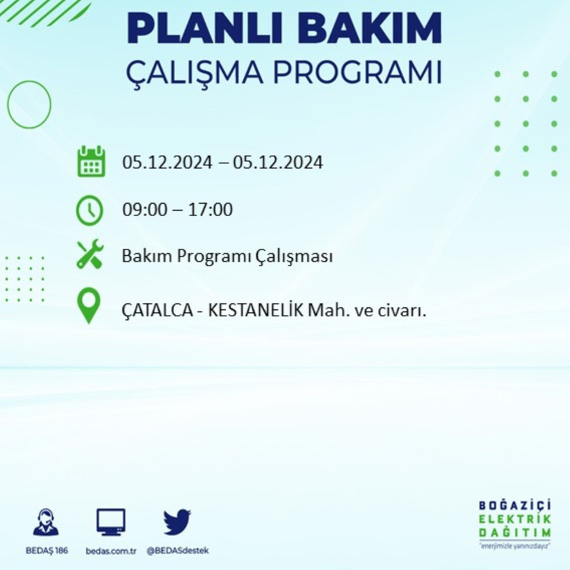 İSTANBUL 5 ARALIK ELEKTRİK KESİNTİSİ 2024: Elektrikler ne zaman gelecek? BEDAŞ açıkladı! - Resim: 30