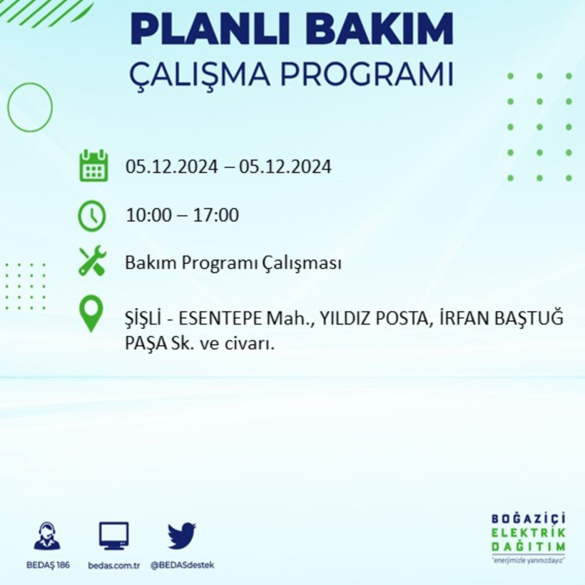 İSTANBUL 5 ARALIK ELEKTRİK KESİNTİSİ 2024: Elektrikler ne zaman gelecek? BEDAŞ açıkladı! - Resim: 46