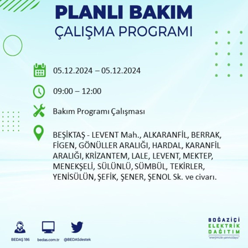 İSTANBUL 5 ARALIK ELEKTRİK KESİNTİSİ 2024: Elektrikler ne zaman gelecek? BEDAŞ açıkladı! - Resim: 25