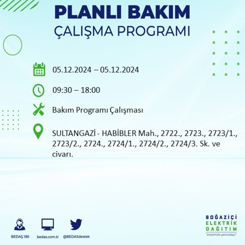 İSTANBUL 5 ARALIK ELEKTRİK KESİNTİSİ 2024: Elektrikler ne zaman gelecek? BEDAŞ açıkladı! - Resim: 44