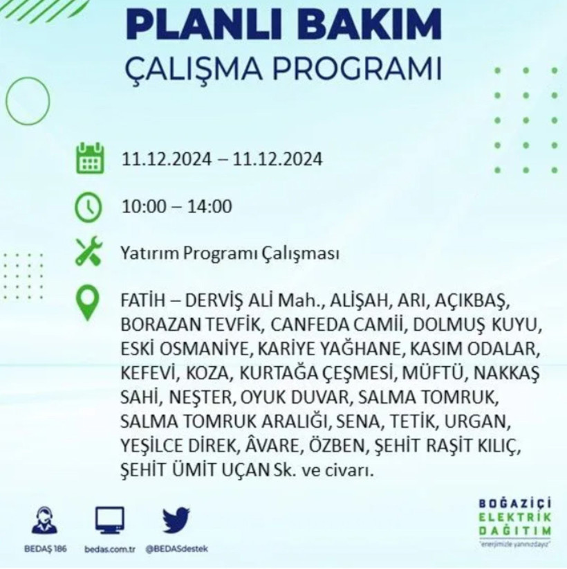 11 ARALIK İSTANBUL PLANLI ELEKTRİK KESİNTİLERİ 2024: Elektrikler ne zaman gelecek? BEDAŞ açıkladı - Resim: 36