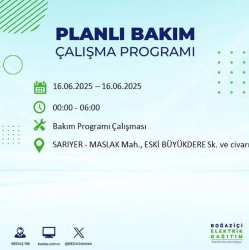 İSTANBUL ELEKTRİK KESİNTİSİ 16 HAZİRAN 2025 || Bahçelievler, Zeytinburnu, Bağcılar, Sultangazi’de elektrikler ne zaman gelecek? - Resim: 68