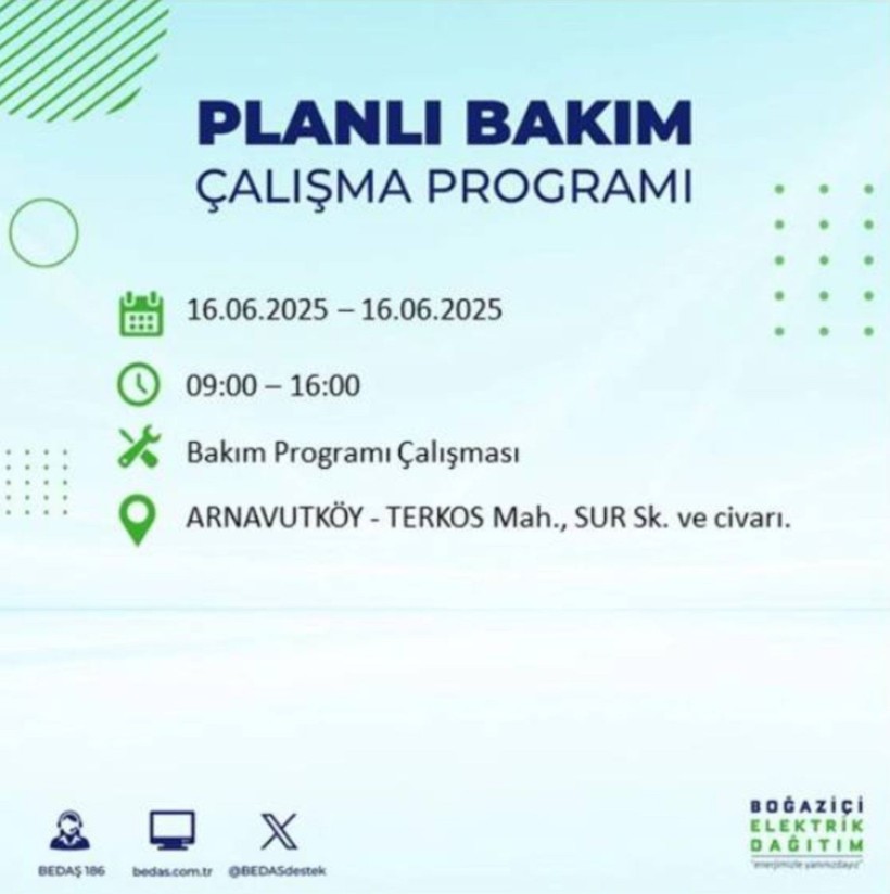 İSTANBUL ELEKTRİK KESİNTİSİ 16 HAZİRAN 2025 || Bahçelievler, Zeytinburnu, Bağcılar, Sultangazi’de elektrikler ne zaman gelecek? - Resim: 3
