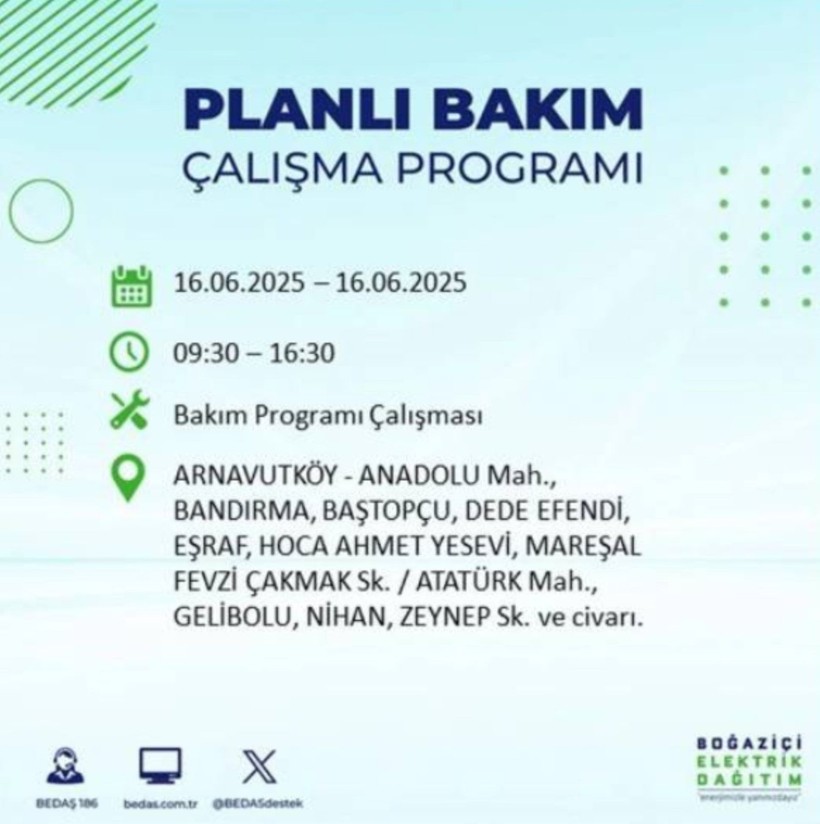 İSTANBUL ELEKTRİK KESİNTİSİ 16 HAZİRAN 2025 || Bahçelievler, Zeytinburnu, Bağcılar, Sultangazi’de elektrikler ne zaman gelecek? - Resim: 6