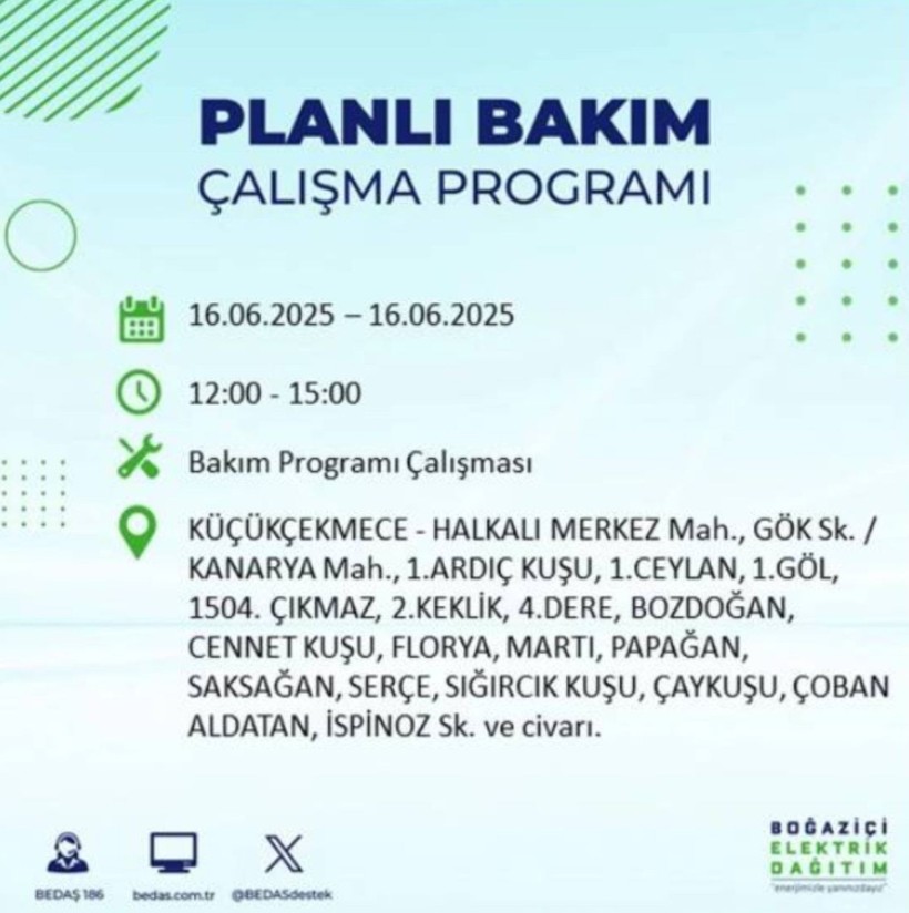 İSTANBUL ELEKTRİK KESİNTİSİ 16 HAZİRAN 2025 || Bahçelievler, Zeytinburnu, Bağcılar, Sultangazi’de elektrikler ne zaman gelecek? - Resim: 66