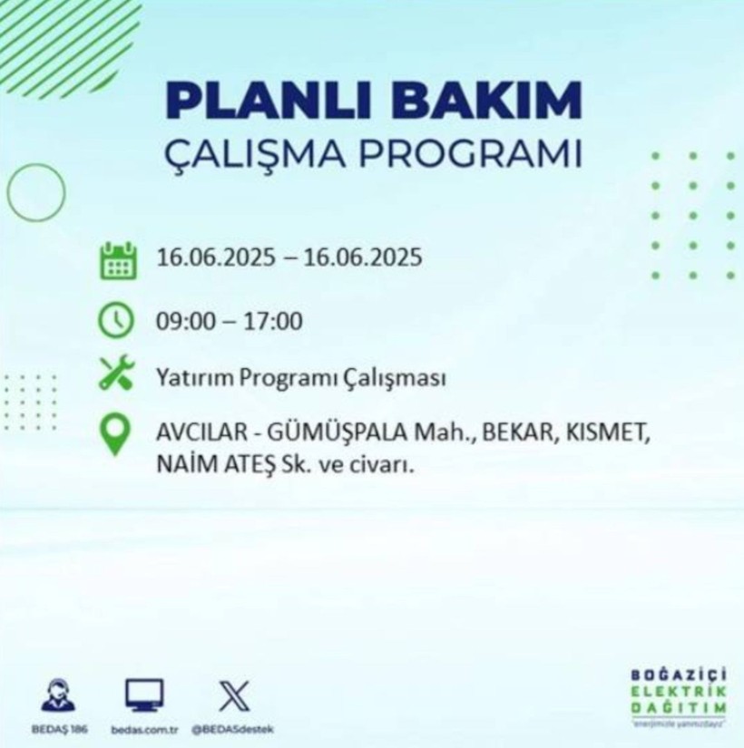 İSTANBUL ELEKTRİK KESİNTİSİ 16 HAZİRAN 2025 || Bahçelievler, Zeytinburnu, Bağcılar, Sultangazi’de elektrikler ne zaman gelecek? - Resim: 19