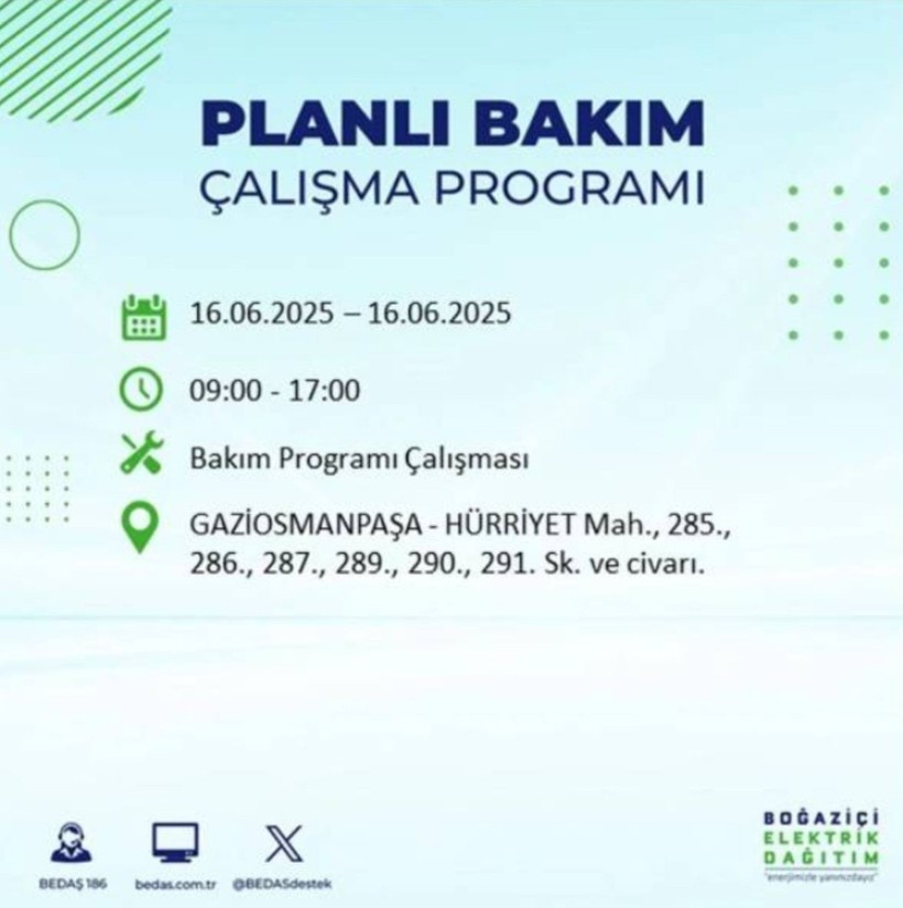 İSTANBUL ELEKTRİK KESİNTİSİ 16 HAZİRAN 2025 || Bahçelievler, Zeytinburnu, Bağcılar, Sultangazi’de elektrikler ne zaman gelecek? - Resim: 58