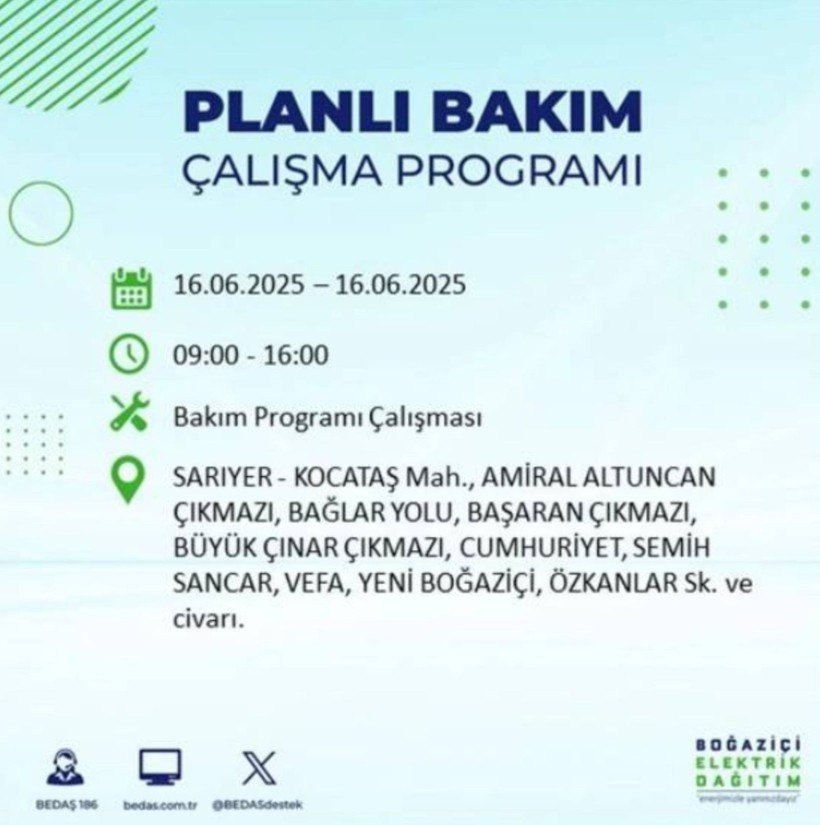 İSTANBUL ELEKTRİK KESİNTİSİ 16 HAZİRAN 2025 || Bahçelievler, Zeytinburnu, Bağcılar, Sultangazi’de elektrikler ne zaman gelecek? - Resim: 69