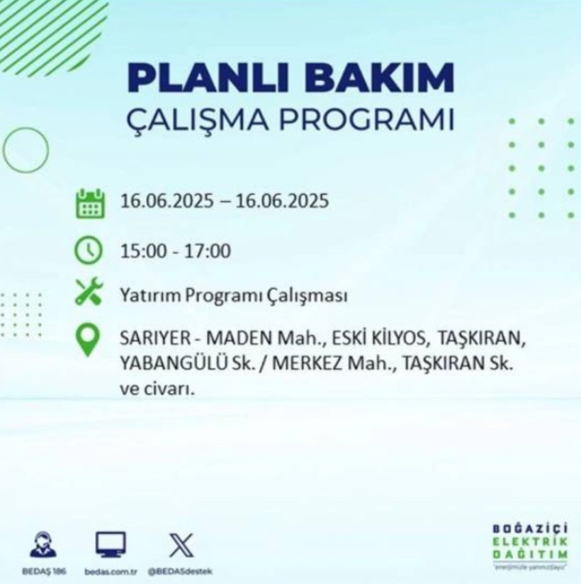 İSTANBUL ELEKTRİK KESİNTİSİ 16 HAZİRAN 2025 || Bahçelievler, Zeytinburnu, Bağcılar, Sultangazi’de elektrikler ne zaman gelecek? - Resim: 87