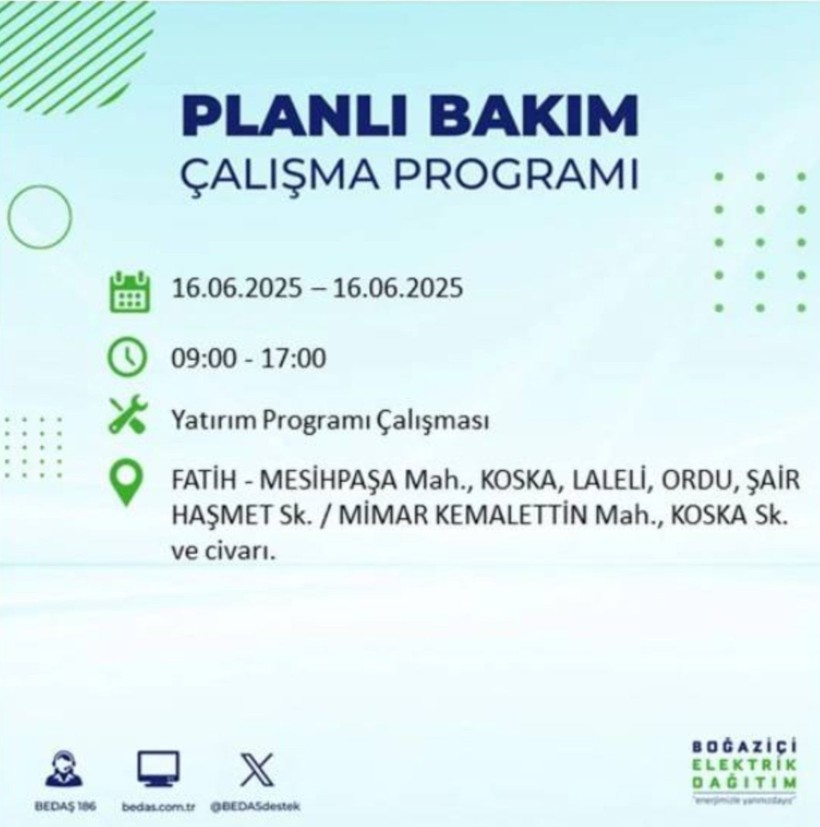 İSTANBUL ELEKTRİK KESİNTİSİ 16 HAZİRAN 2025 || Bahçelievler, Zeytinburnu, Bağcılar, Sultangazi’de elektrikler ne zaman gelecek? - Resim: 53