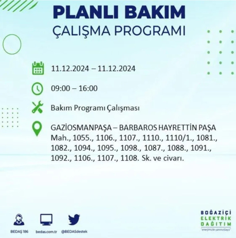 11 ARALIK İSTANBUL PLANLI ELEKTRİK KESİNTİLERİ 2024: Elektrikler ne zaman gelecek? BEDAŞ açıkladı - Resim: 35