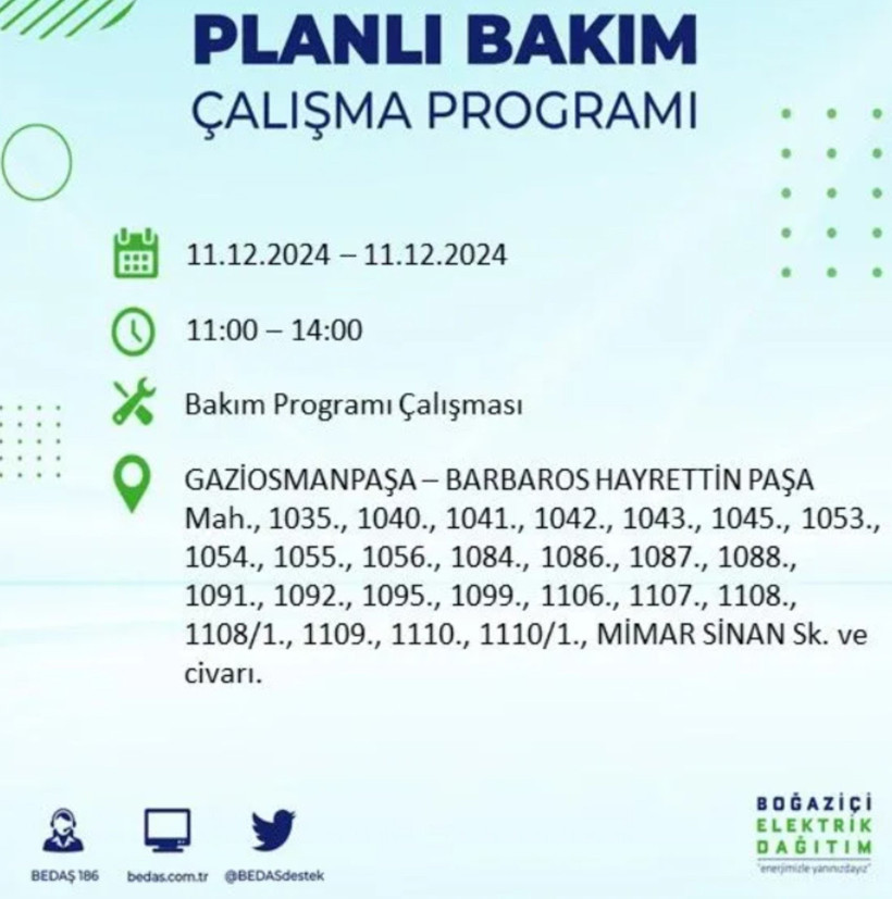 11 ARALIK İSTANBUL PLANLI ELEKTRİK KESİNTİLERİ 2024: Elektrikler ne zaman gelecek? BEDAŞ açıkladı - Resim: 32