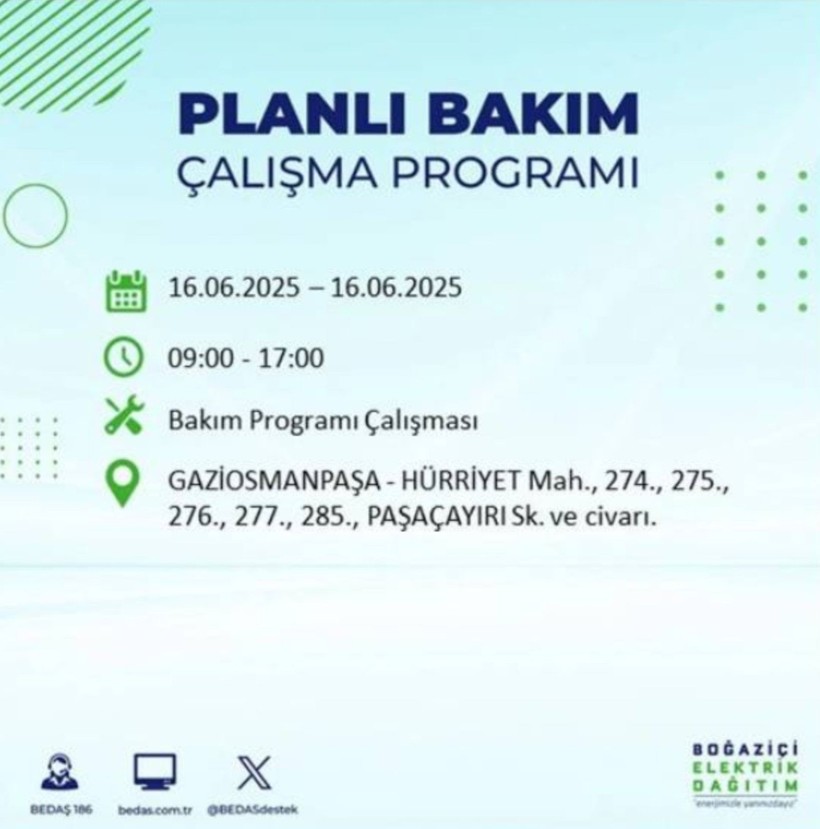 İSTANBUL ELEKTRİK KESİNTİSİ 16 HAZİRAN 2025 || Bahçelievler, Zeytinburnu, Bağcılar, Sultangazi’de elektrikler ne zaman gelecek? - Resim: 47