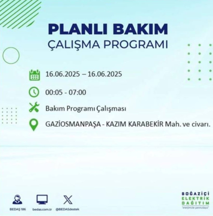 İSTANBUL ELEKTRİK KESİNTİSİ 16 HAZİRAN 2025 || Bahçelievler, Zeytinburnu, Bağcılar, Sultangazi’de elektrikler ne zaman gelecek? - Resim: 48