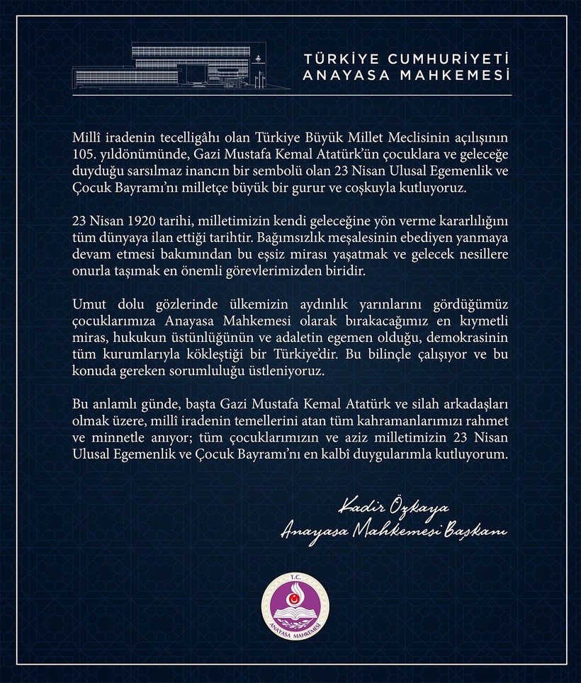 Yargı camiasından 23 Nisan mesajları! "Çocuklarımıza adaletin egemen olduğu bir Türkiye bırakacağız" - Resim: 5