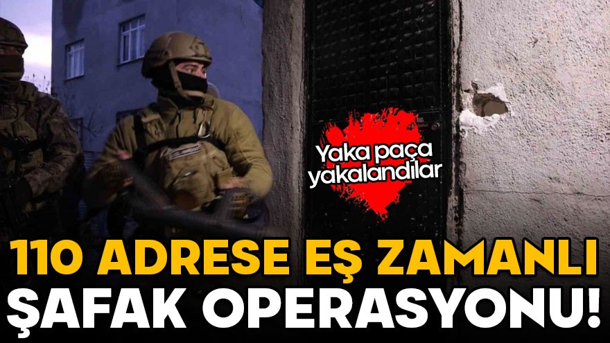 110 adrese eş zamanlı şafak operasyonu! Yaka paça yakalandılar