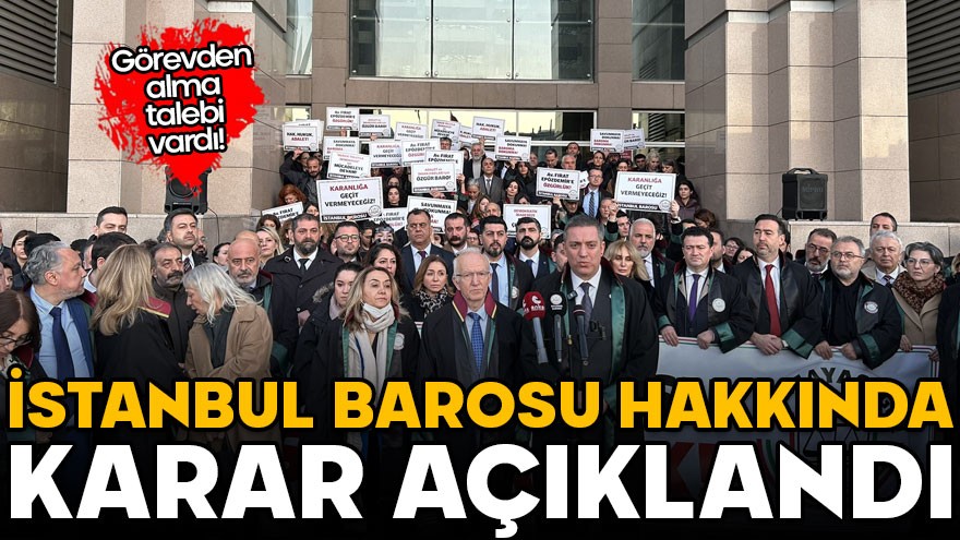 İstanbul Baro Başkanı İbrahim Kaboğlu ve yönetimi görevden alındı