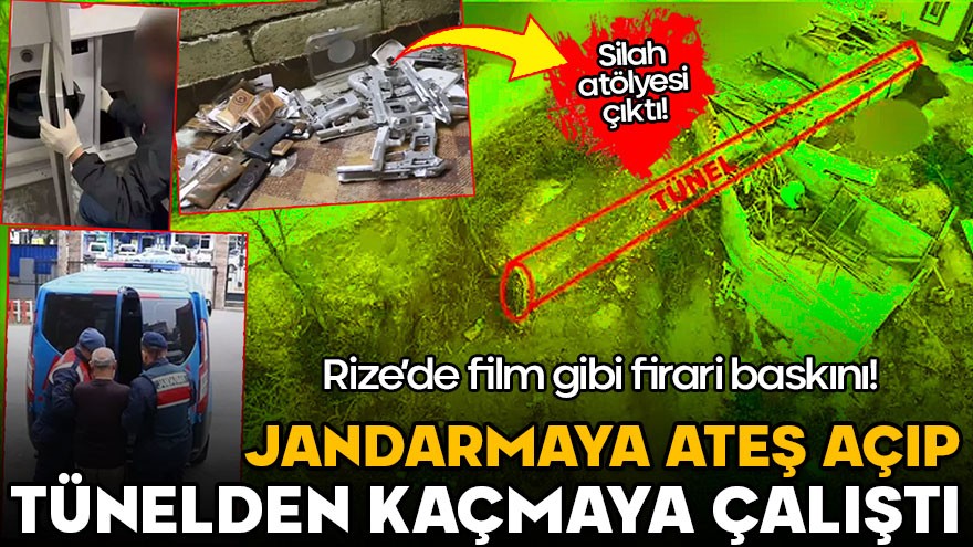 Rize’de film gibi firari operasyonu! Jandarmaya ateş açıp tünelden kaçmaya çalıştı